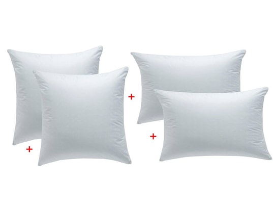 DROUAULT - Pack oreiller Lot de 4 oreillers Palladium ferme 50x75 + 65x65