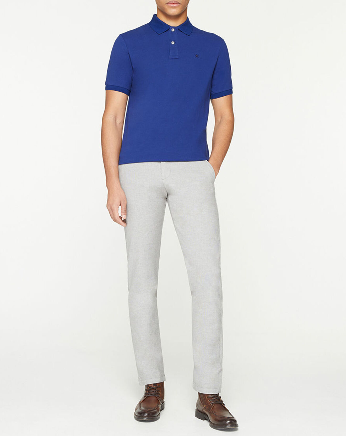 Hackett London Polo Slim Fit uni bleu