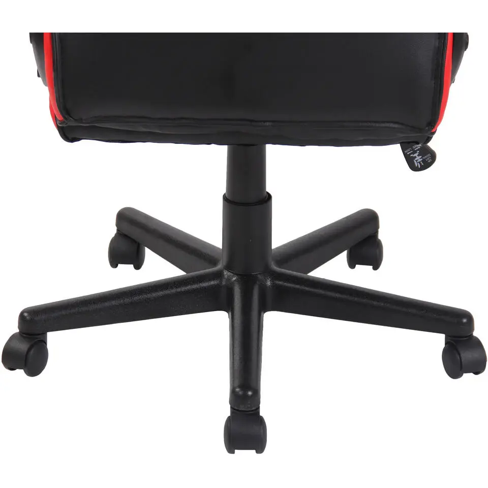 CLP Bureaustoel Glendale zwart Frame - Stof - zwart/rood