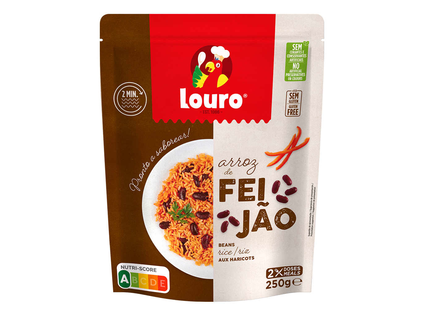 ARROZ C/FEIJÃO LOURO 250G
