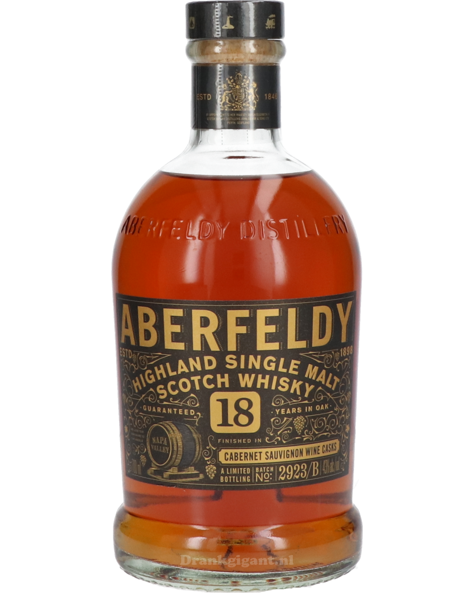 Aberfeldy 18 Year Napa Valley Cabernet Sauvignon Wine Cask 70 cl
