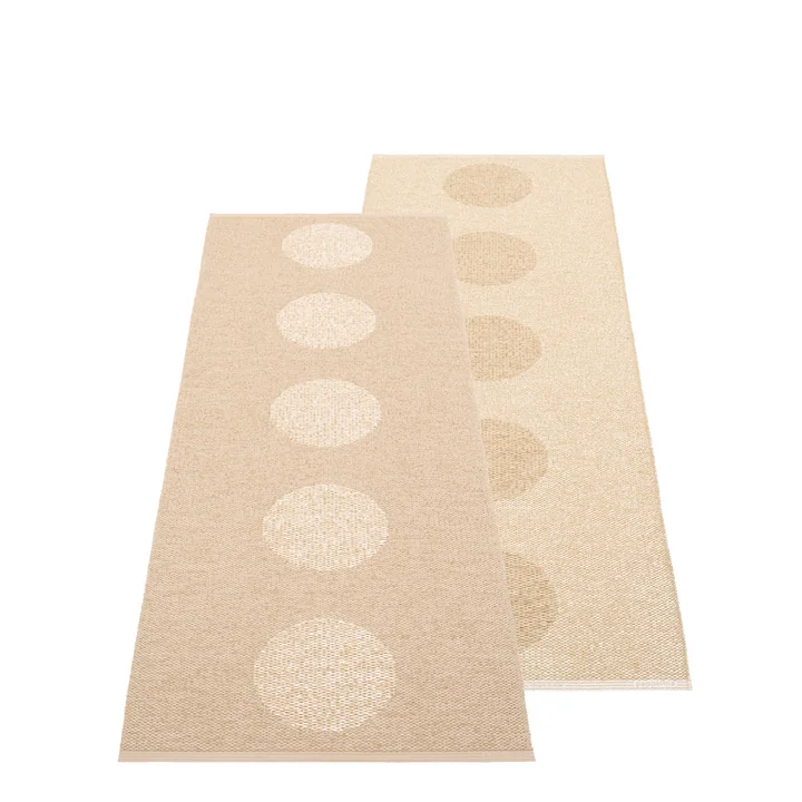 Pappelina - Vera Wendeteppich 2.0, 70 x 200 cm, beige / beige metallic