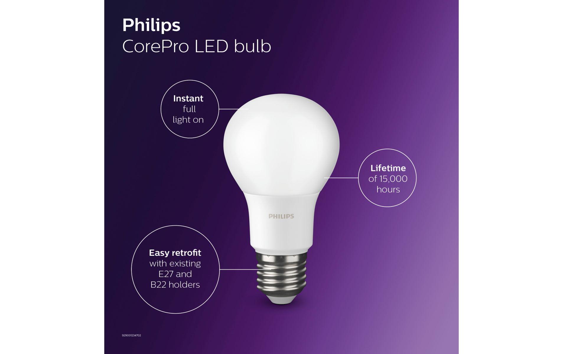 Lampe CorePro LEDbulb ND 8-60W A60 E27 827CorePro LEDbulb Glühlampenform