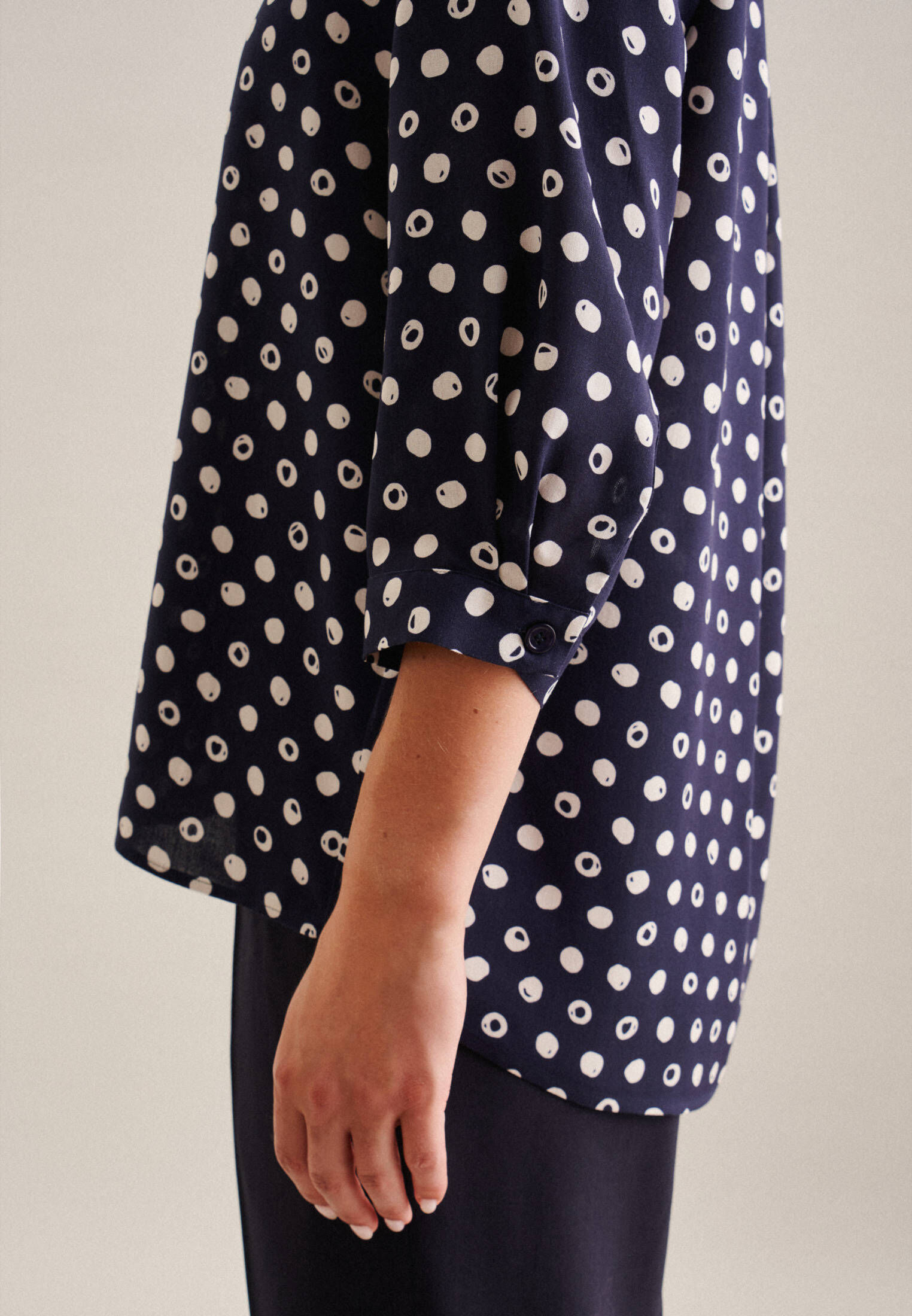 Seidensticker| Damen Stehkragenbluse Schwarze Rose