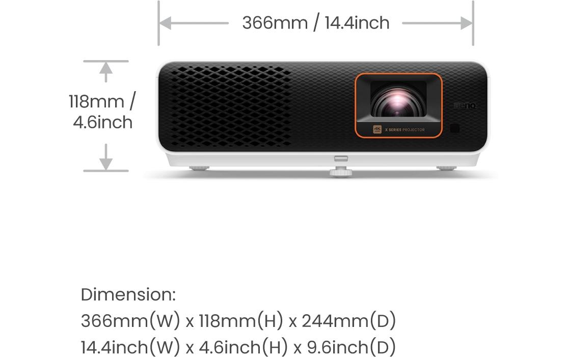 Kurzdistanzprojektor X500i<br>4K HDR 4LED Kurzdistanz Gaming Beamer