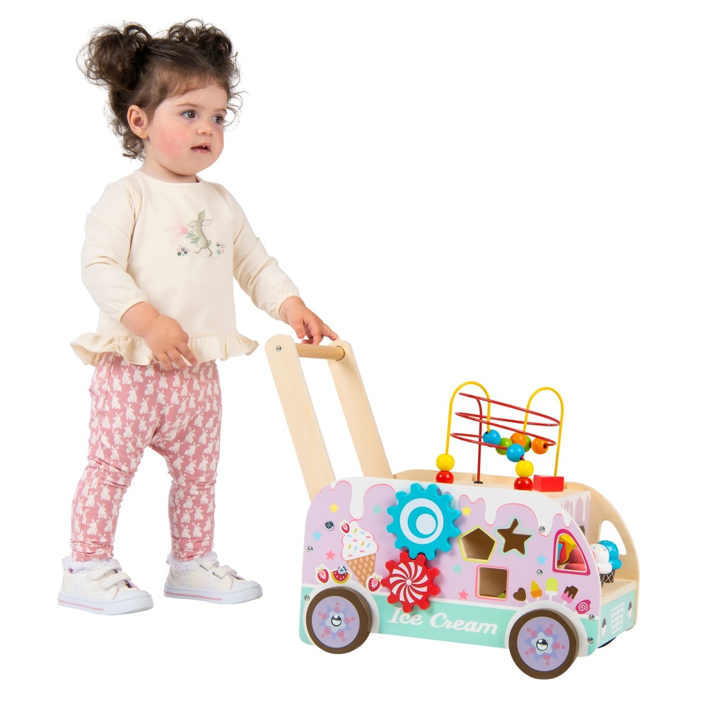 Eichhörnchen-Spielzeug-Eiswagen aus Holz