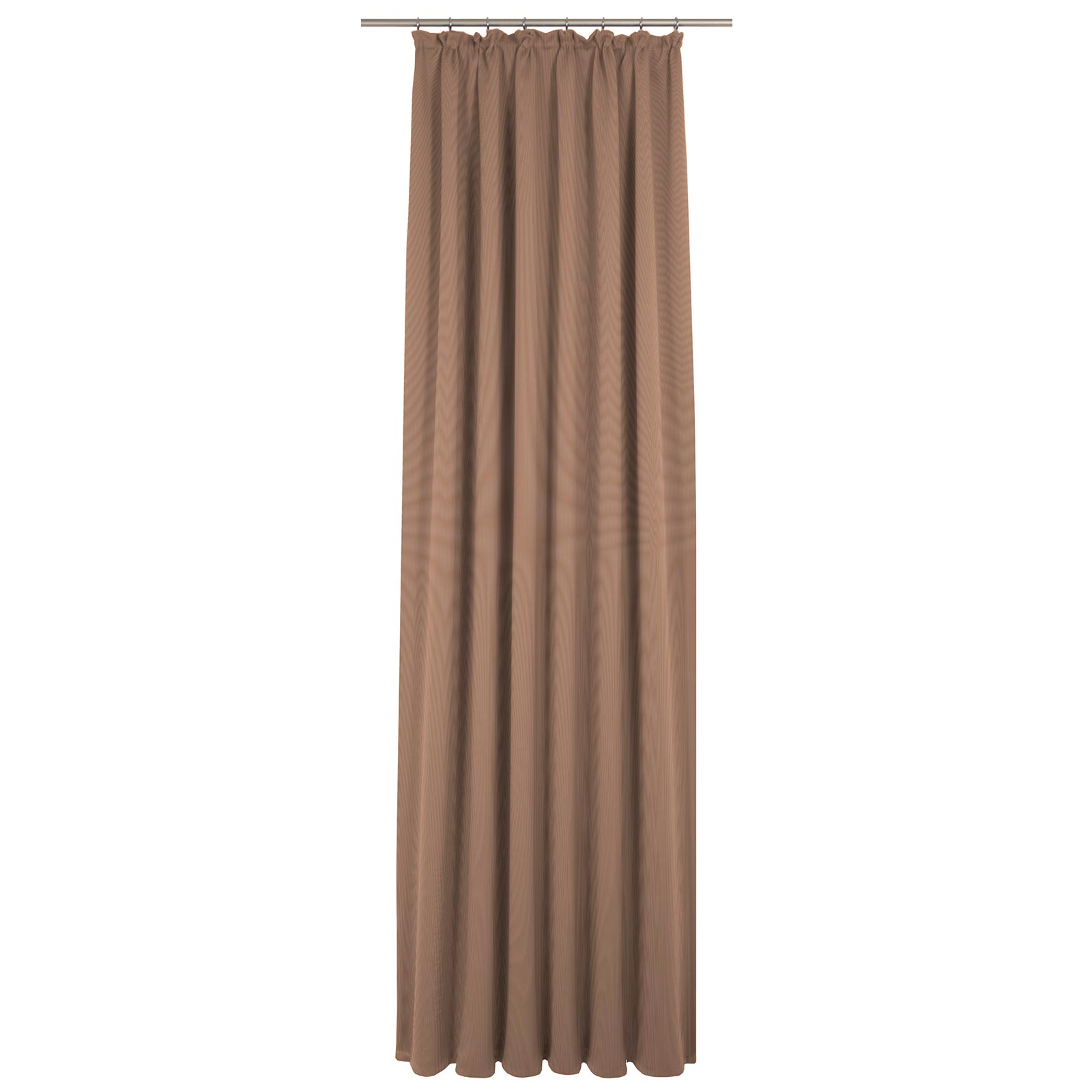 Einzelschal UNI COLLECTION - braun - mit Kräuselband - 145x145 cm