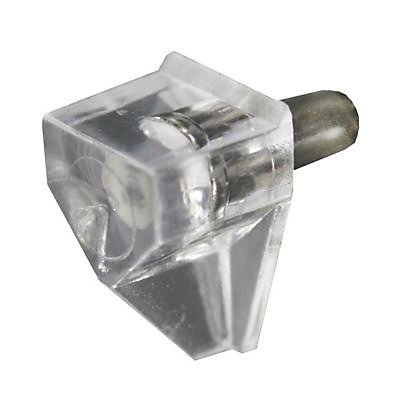 24 taquets à enfoncer tige acier embout plastique transparent ø6 mm