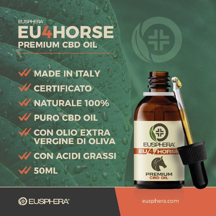 CBD-Ergänzung für die Pferdegesundheit - Eusphera EU4HORSE