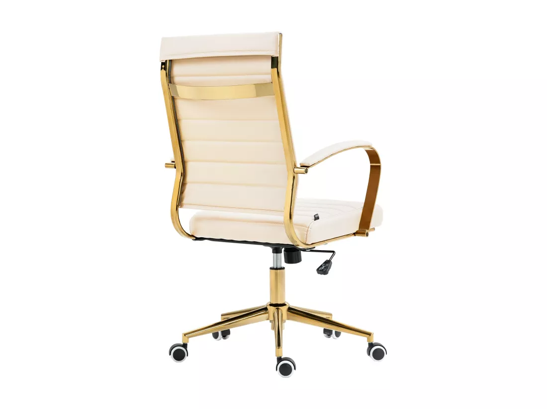Chaise de bureau - Similicuir & Blanc - Crème - Havanna
