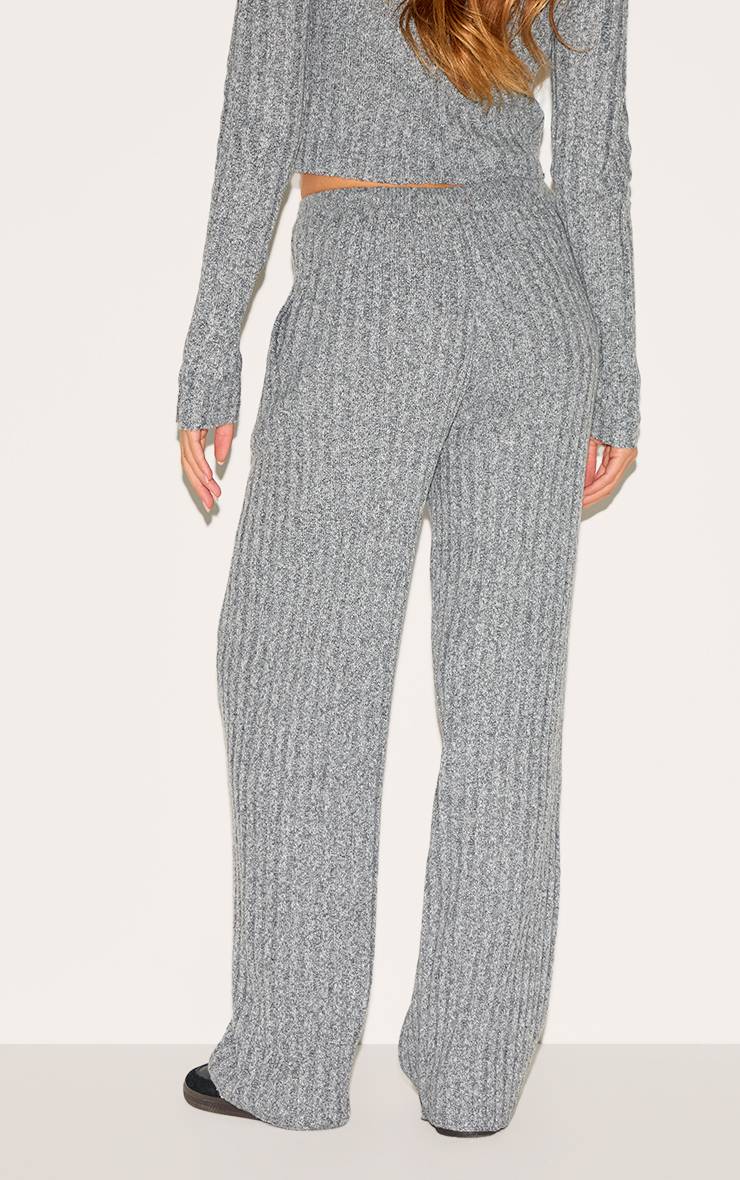 Charbon Pantalon Tricoté À Taille Nouée