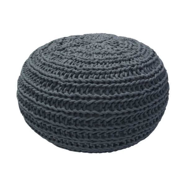 Overseas Poef Natural Knitted