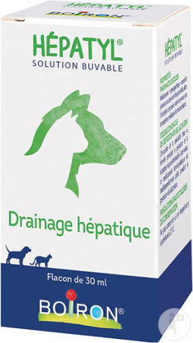 Boiron Hépatyl Solution Buvable Drainage Hépatique Chiens Et Chats Flacon 30ml