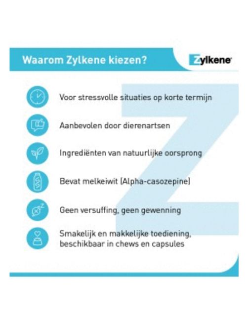 Zylkene Capsule 75 Mg - Anti stressmiddel - 75 g 30 caps Voor Katten En Kleine Honden (< 10 Kg)