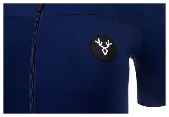Maillot Manches Courtes Femme LeBram Allos Bleu Coupe Ajustée