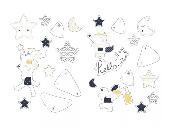 Stickers Muraux 50x70cm en Adhésif Bleu