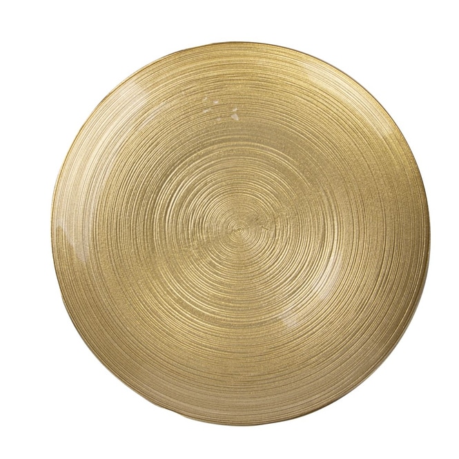 Dekoteller aus Glas - gold - ø ca. 21 cm