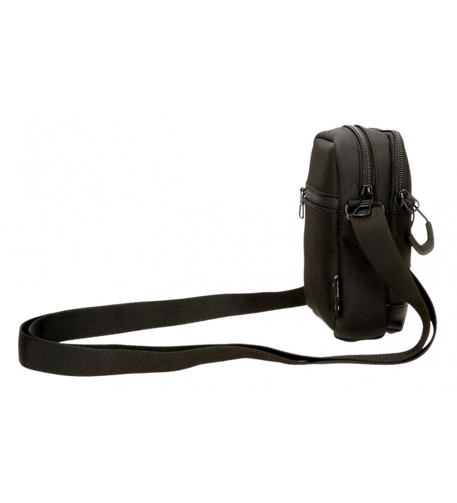 Bolsa de ombro pequena Leighton da Pepe Jeans, preta.