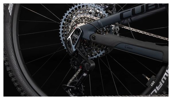VTT Électrique Tout-Suspendu Cube Stereo Hybrid One44 HPC AT 800 Sram X0 Eagle AXS 12V 800 Wh 27.5'' Gris Carbon Noir 2025