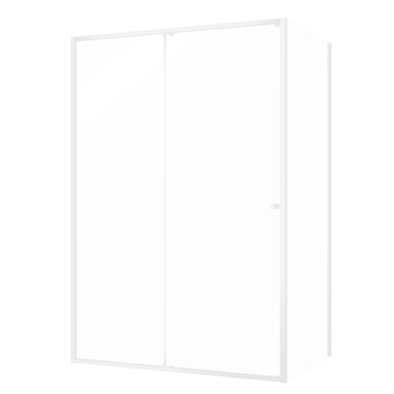 Sealskin douchecabine schuifdeur met zijwand Contour mat wit 120 x 90 x 200 cm