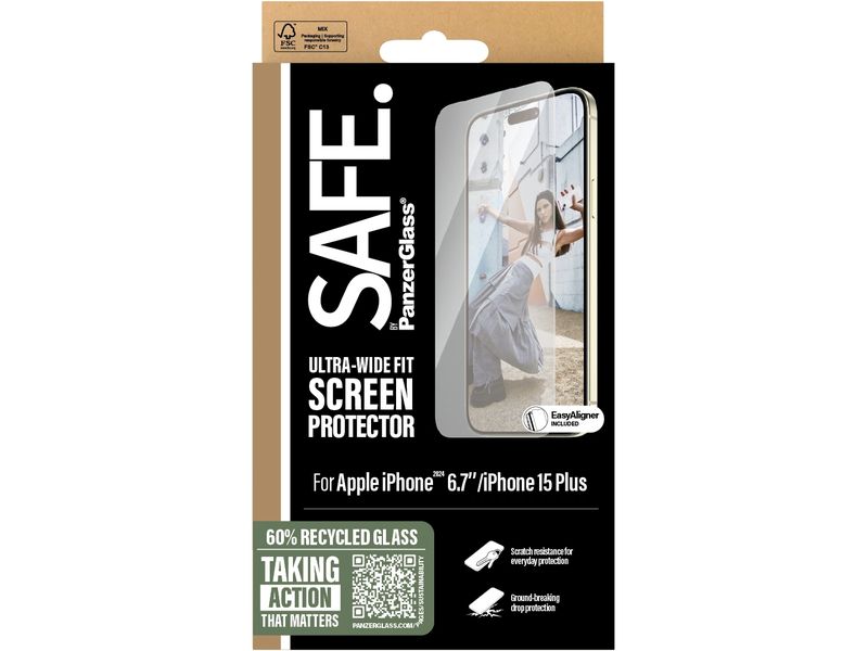 SAFE. Displayschutz Ultra Wide Fit iPhone 16 Plus Display-Schutzfolie für das Apple iPhone 16 Plus