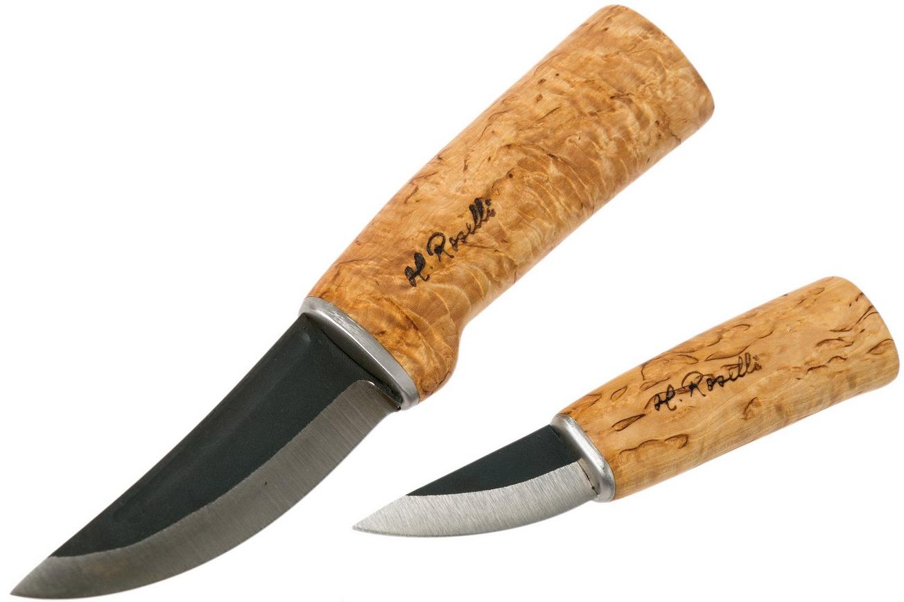 Roselli Hunting Knife & Grandmother Knife R180 leather sheath, combo set