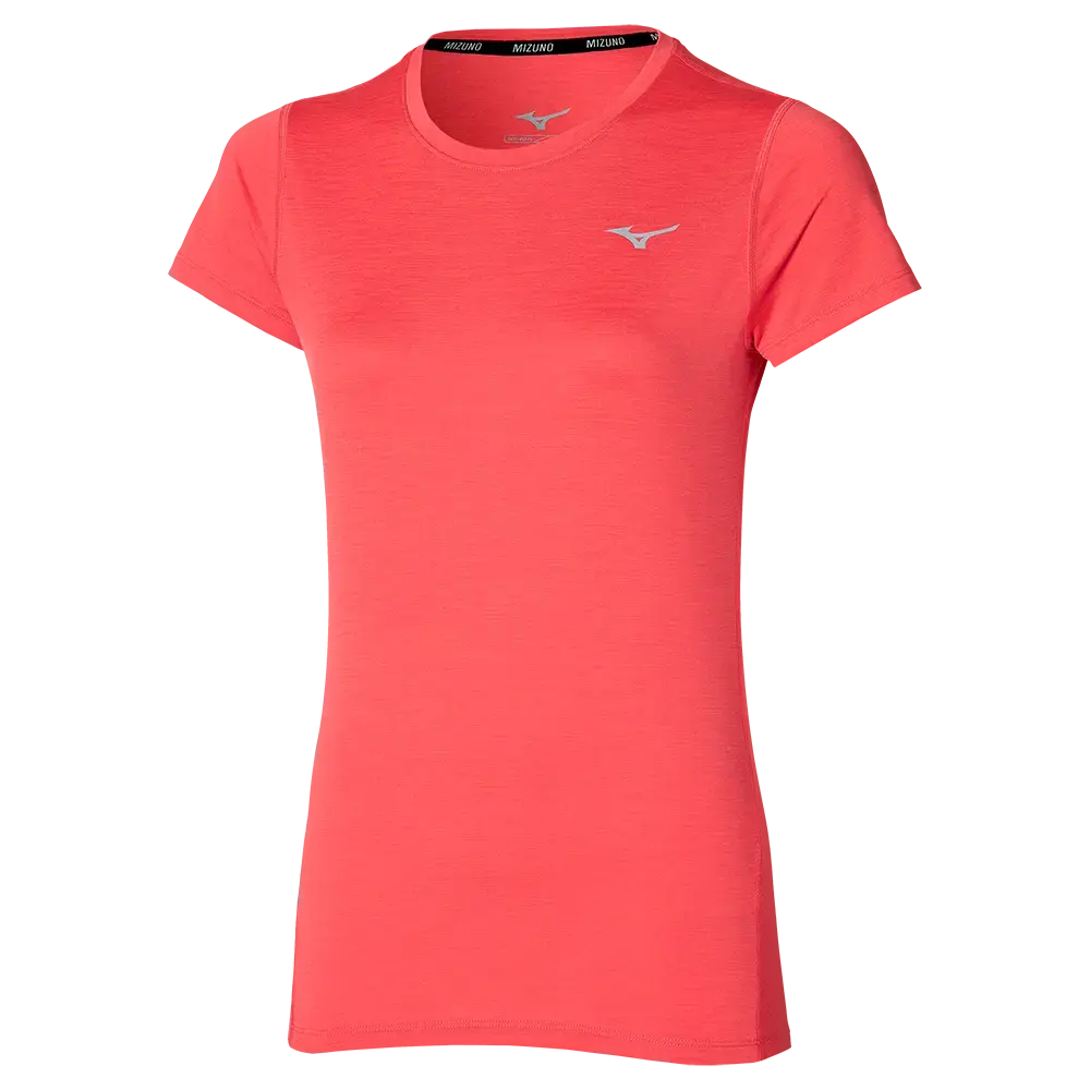 Mizuno Impulse Core Hardloopshirt Korte Mouwen Roze Dames