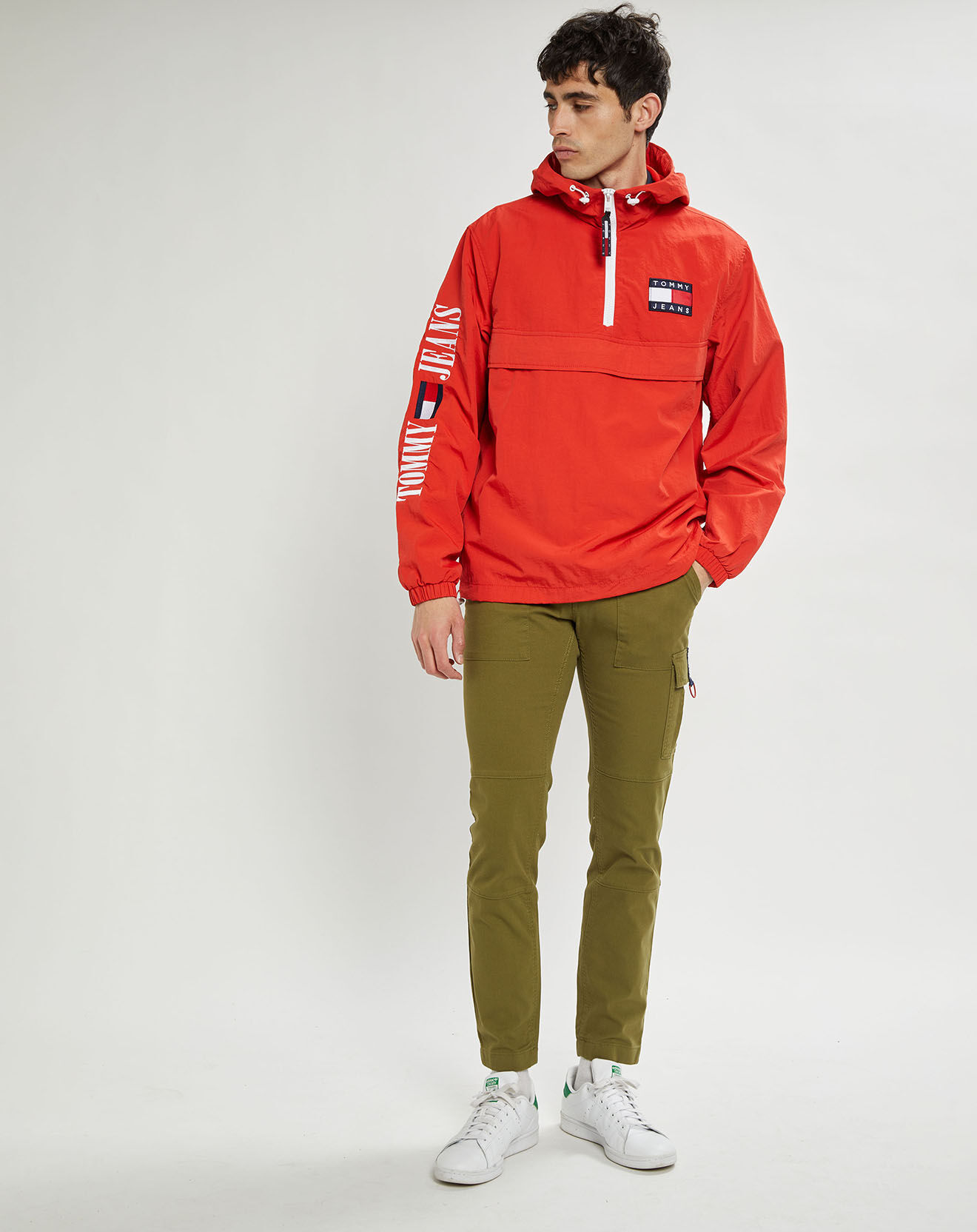 Tommy Jeans Coupe-vent Chicago Popover rouge