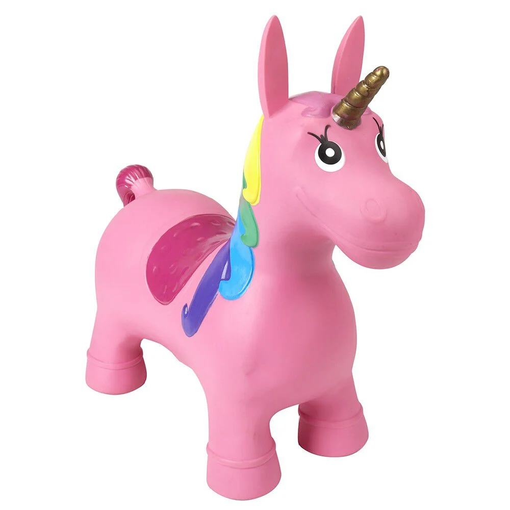 Animal sauteur licorne rose