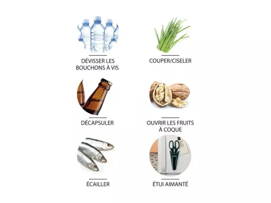 Ciseaux de Cuisine Aimanté 