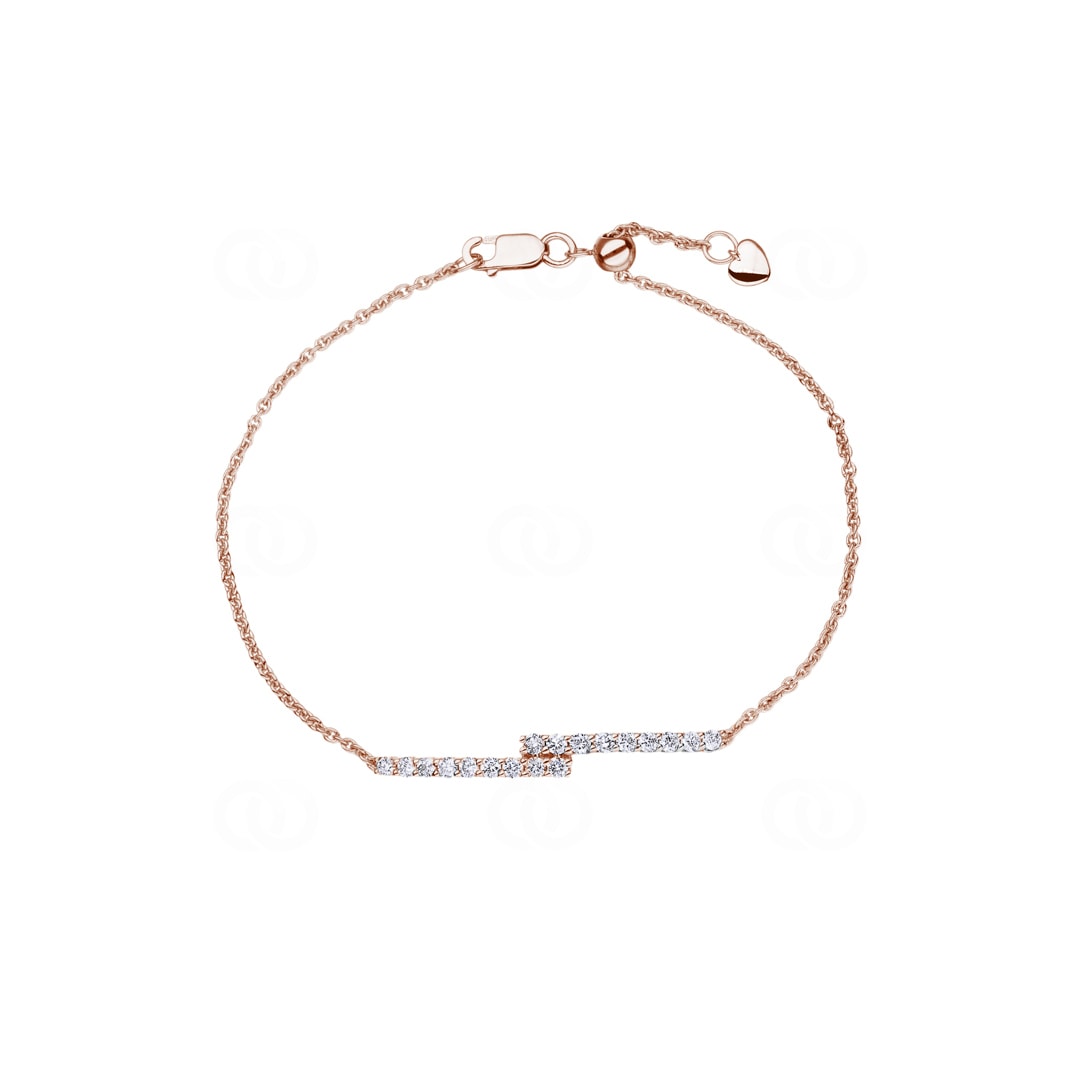 0.51 Karat Diamantarmband 750/18 K Roségold