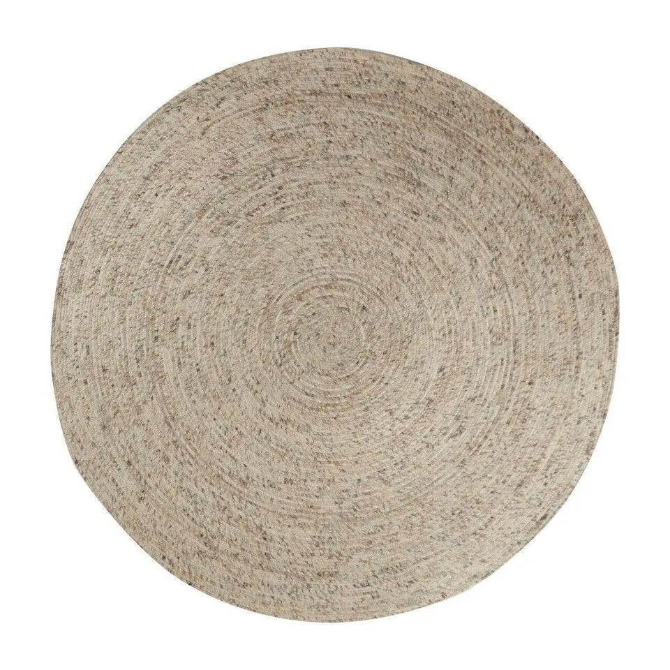 Interieur05 rond vloerkleed Gapo beige/wit - 180 x 180 cm