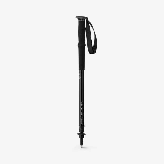 Decathlon Forclaz - Bastão de Caminhada Forclaz 1 Easy Adjust - MT100 Comfort Preto