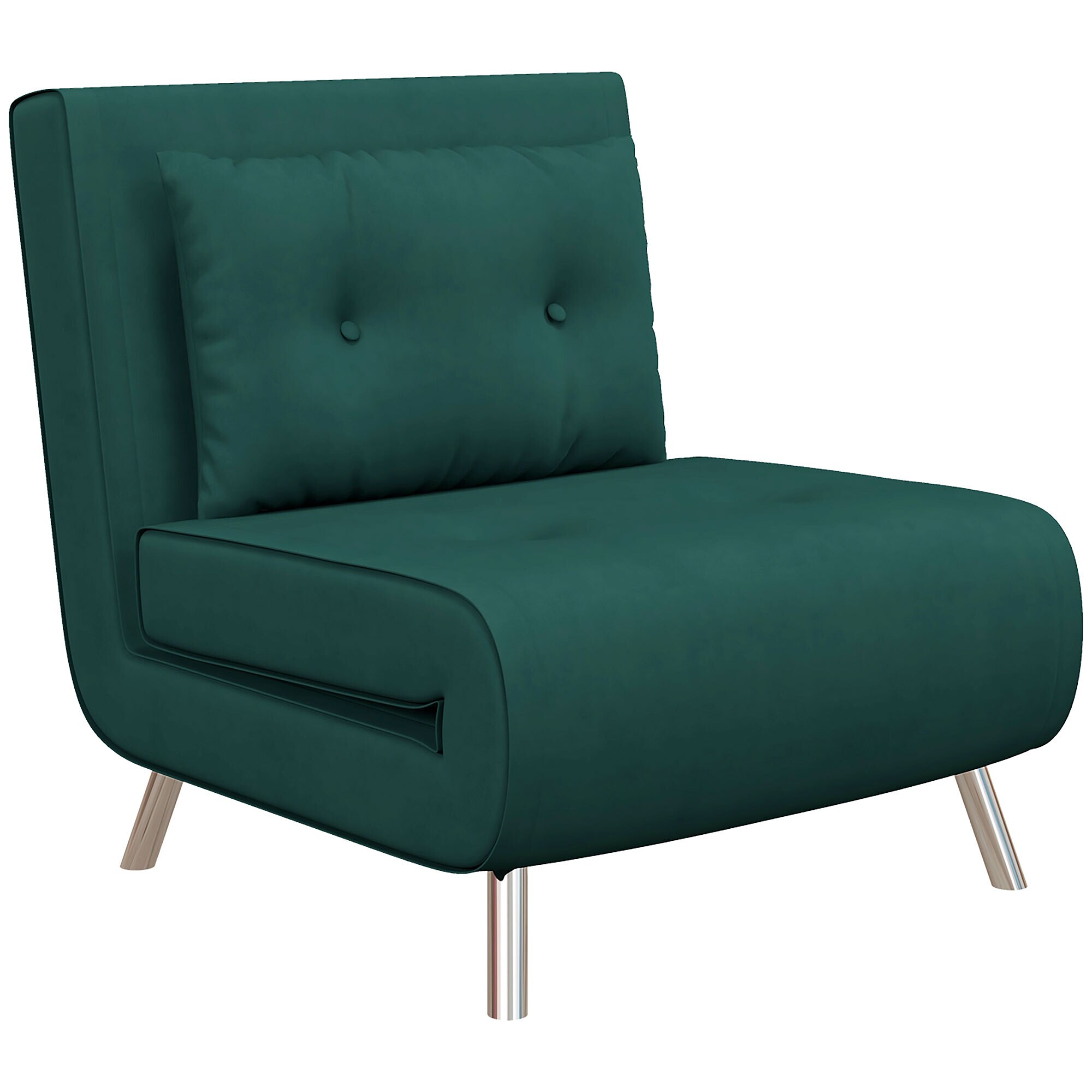 HOMCOM Schlafsessel mit 3 Verwendungmöglichkeiten grün 77L x 88B x 83H cm
