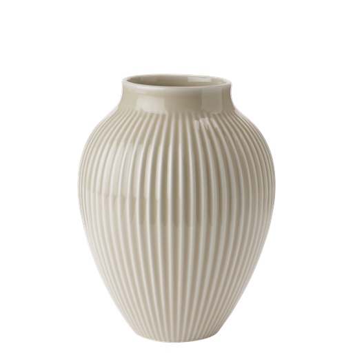 Knabstrup Riflet Vase, Sand