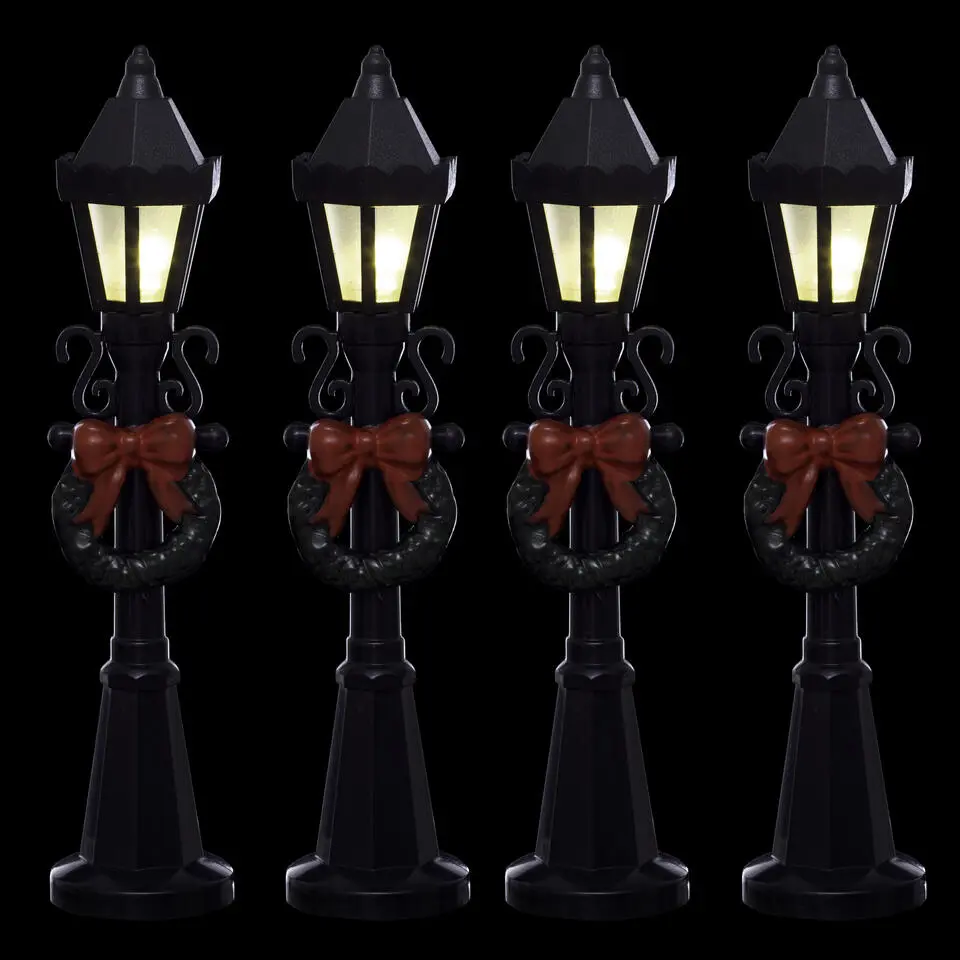 Feeric lights and christmas miniatuur lantaarns - 4x st- 10 cm