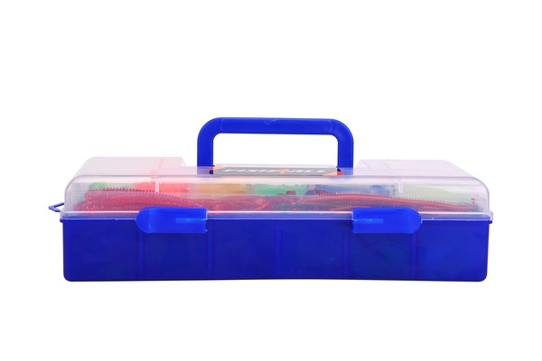 Coffret multi-leurres Fish4All durs, souples et métalliques avec pince (328pcs)