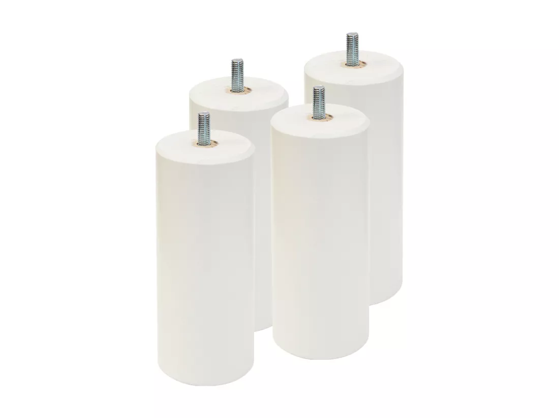 TAPIKIT - Sommier Tapissier Démontable 2x20 Lattes 140x190cm Anthracite + Pieds Blancs 15cm