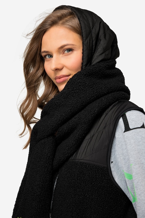 Weste, Teddyfleece und Stepp, Kapuze, 2-Wege-Zipper, OEKO-TEX