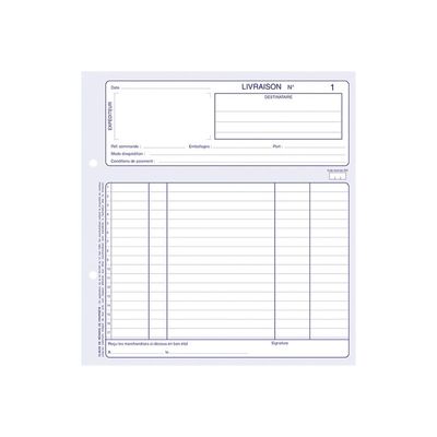 ELVE - Manifold Carnet de livraisons - 50 dupli - 21 x 21 cm