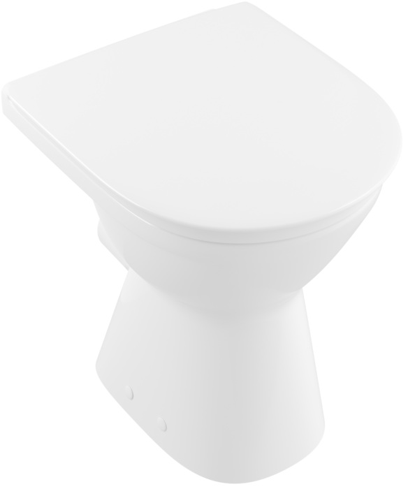 Villeroy & Boch ViCare randloos staand toilet CeramicPlus wit glans