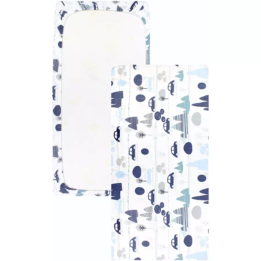 TupTam Baby Kinder Spannbettlaken 2er Pack blau