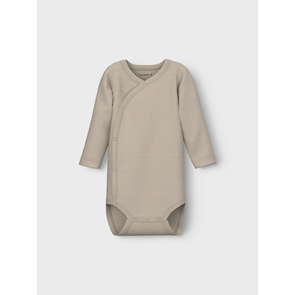 Køb Name It Pure Cashmere Nbnbody 2P Ls Slå-om Solid Noos