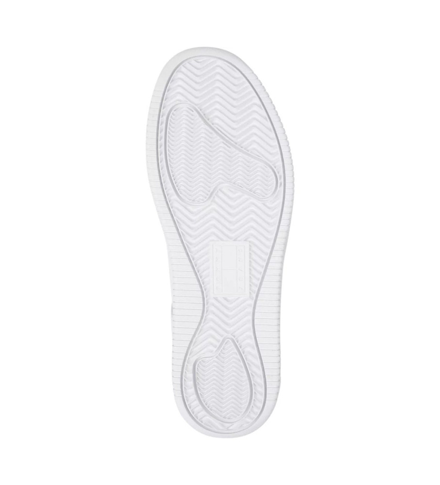 Tênis de basquete retrô de couro Tommy Jeans, branco