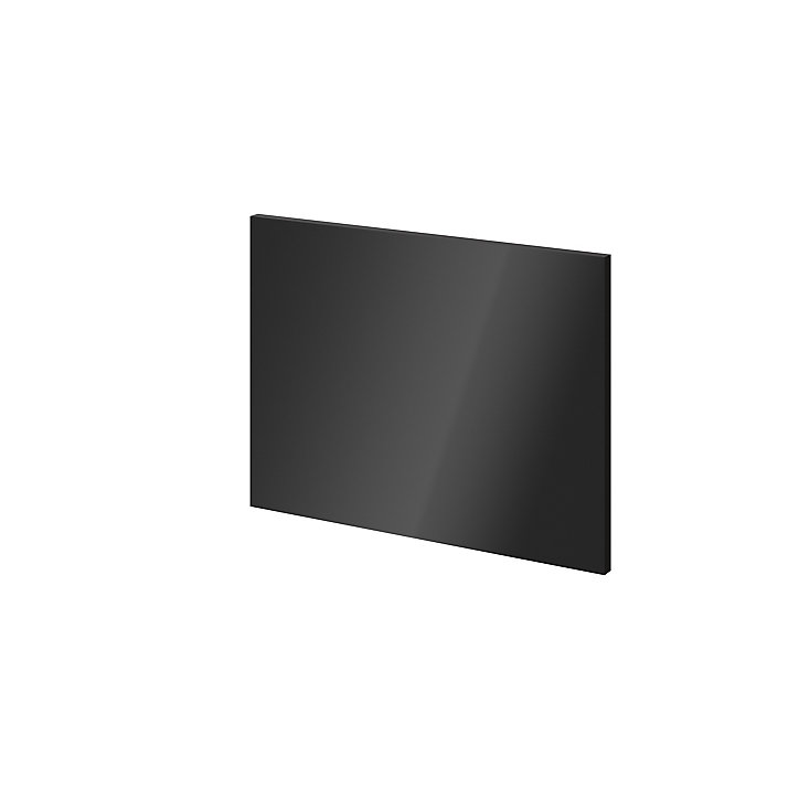 Porte battante anthracite brillant GoodHome Atomia H 37,2 x L. 49,7 cm