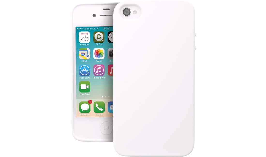 TPU cover hvid iPhone 4/4S