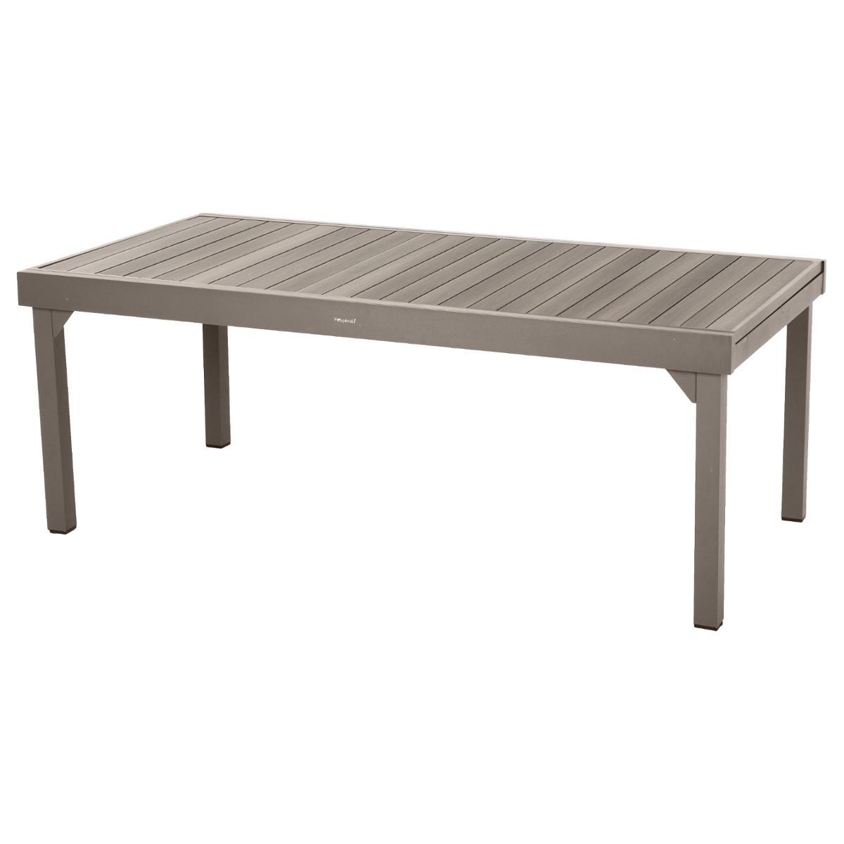 TABLE PIAZZA EXTENSIBLE ALUMINIUM TONKA LIN 12 PLACES