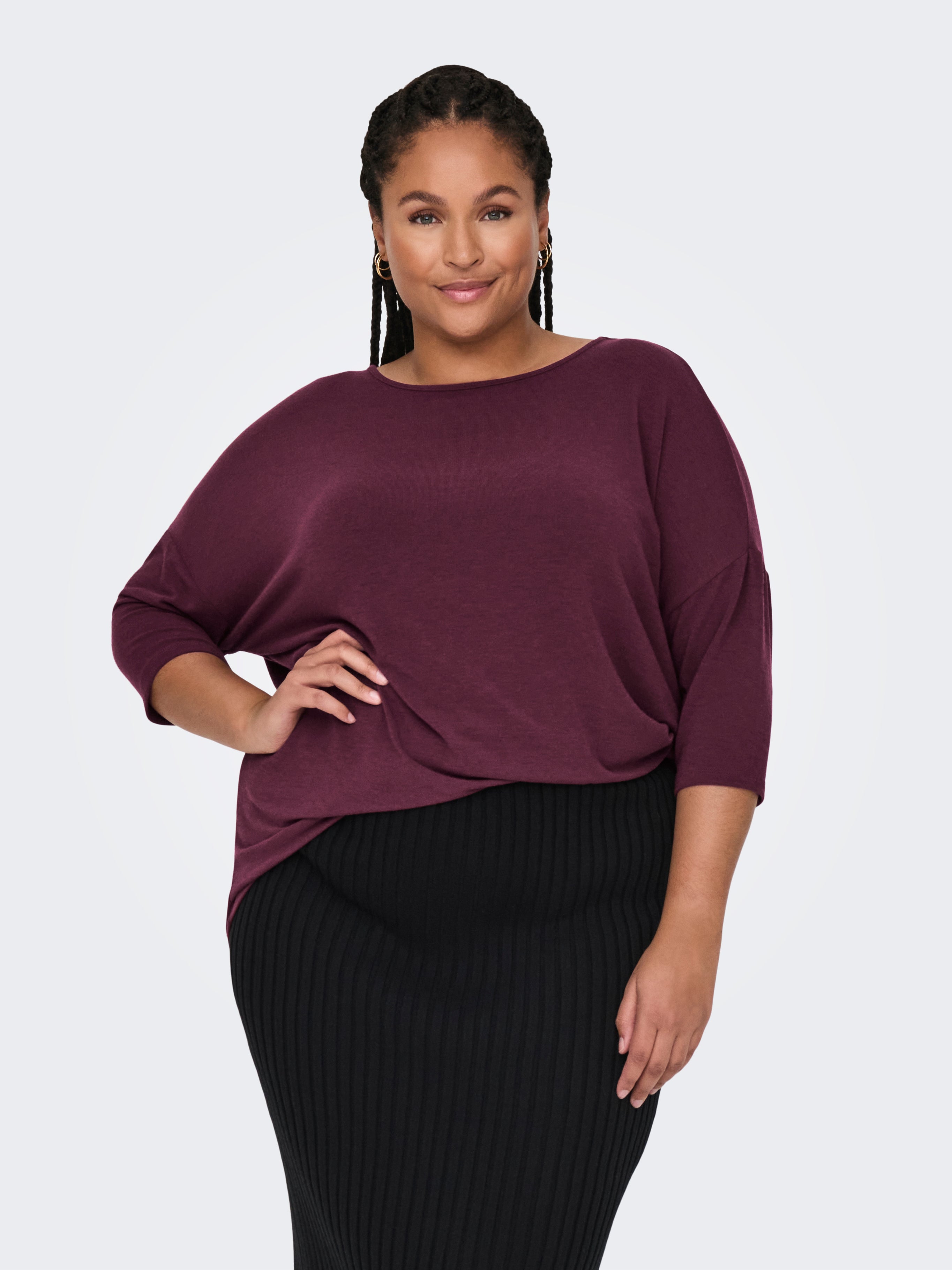 CARLAMOUR Top Burgundy