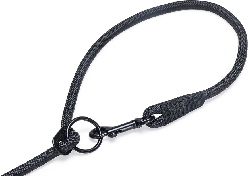 Beeztees hondenriem met halsband Parinca Premium zwart 300 x 1 cm