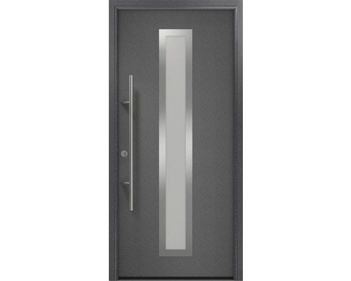 EcoStar ISOPRO Secur IPS 700S voordeur, 1100 x 2100 mm, linksdraaiend, CH703, antraciet metallic, inclusief beslagset, RVS-greep, veiligheidsprofielcilinder met 5 sleutels